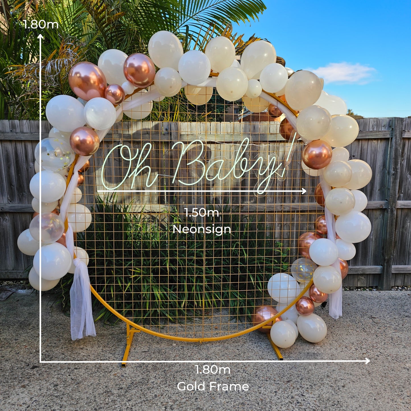 Baby Shower Backdrop - DIY Setup