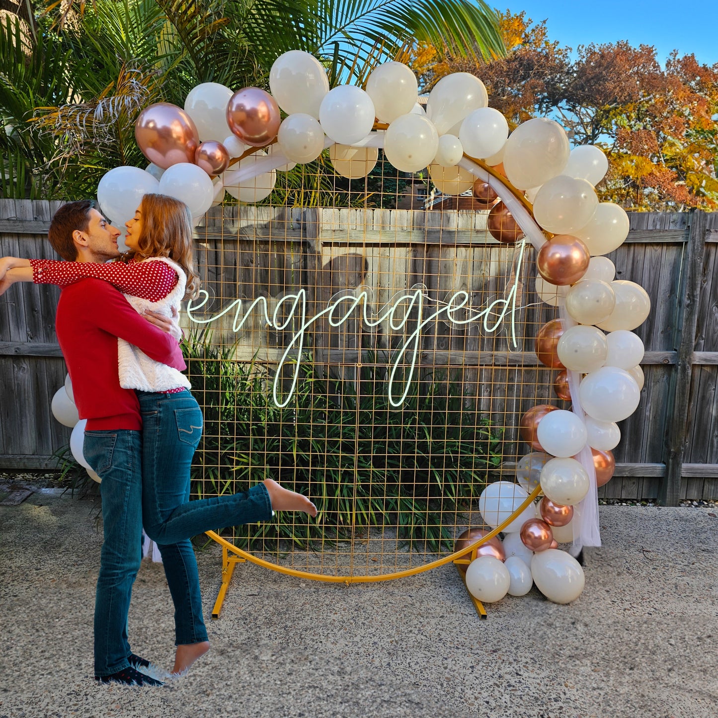Engagement Backdrop - DIY Setup