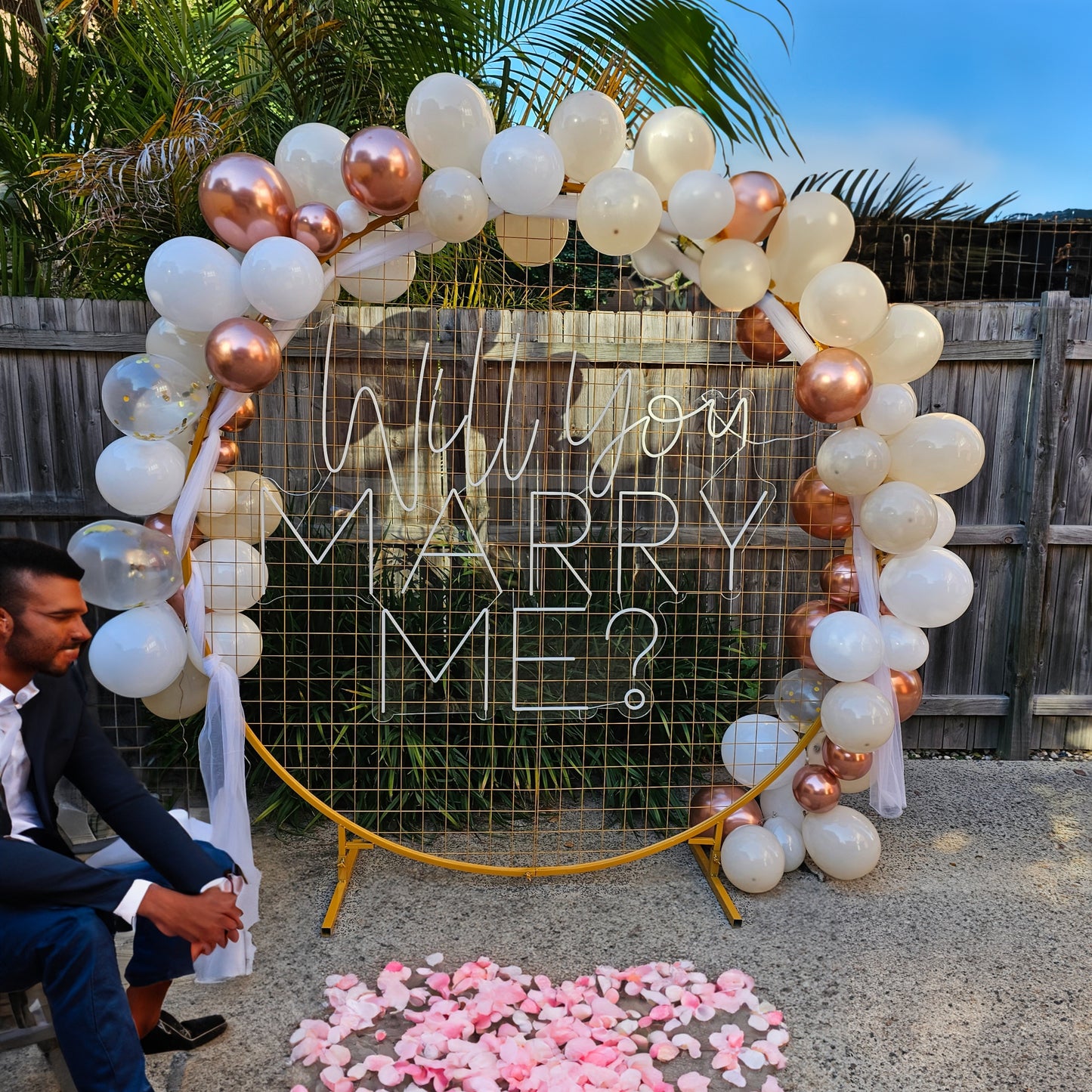 Proposal Backdrop - Set up included