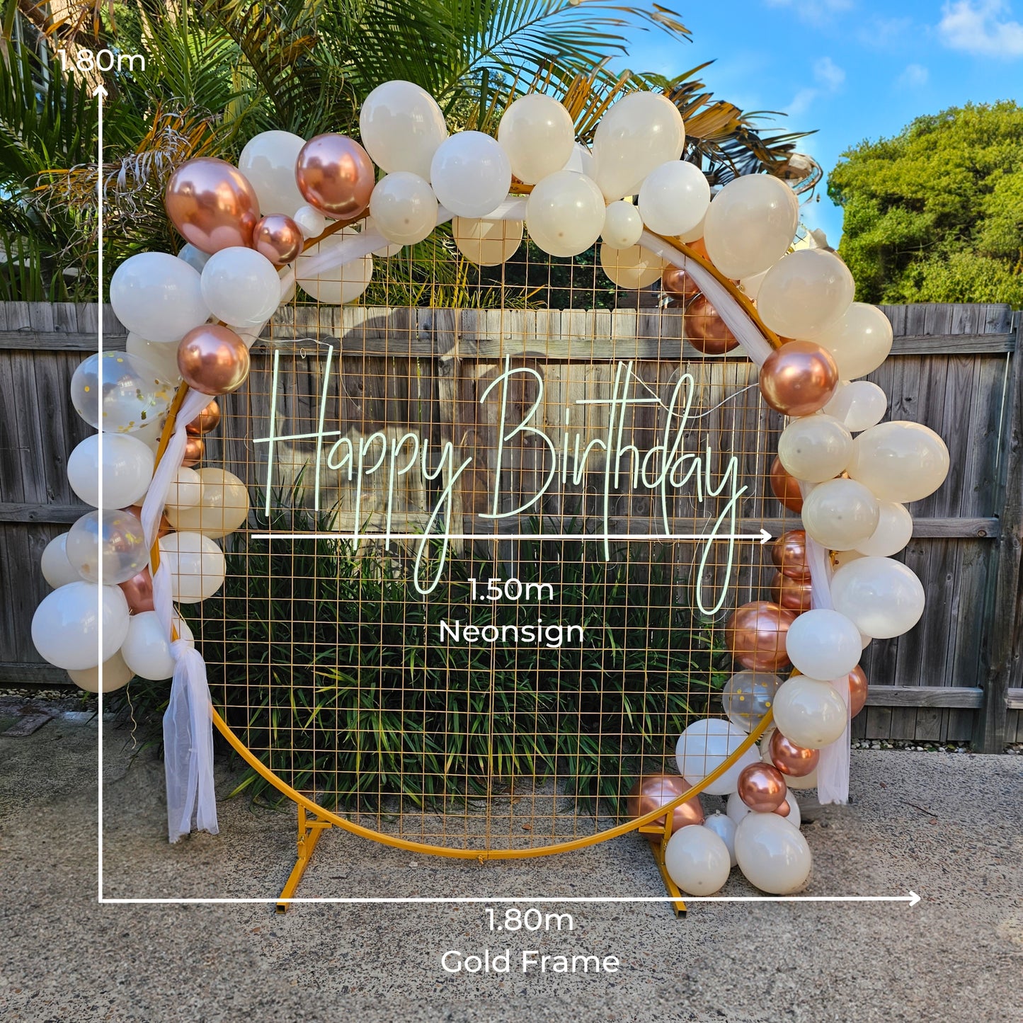 Birthday Backdrop - Set up included