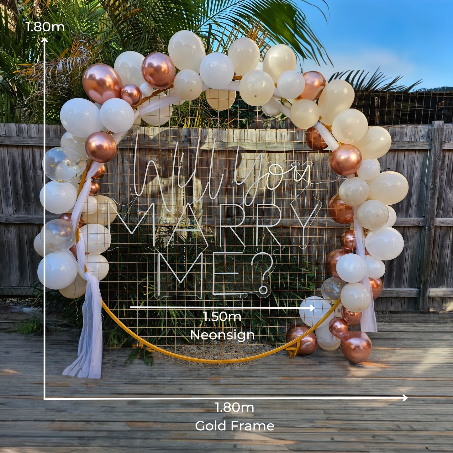 Proposal Backdrop - Set up included